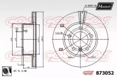 MAXTECH 8730520060 -  Тормозной диск