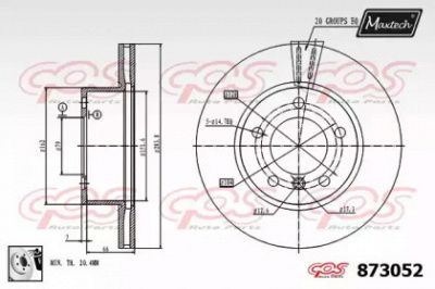 MAXTECH 8730520080 -  Тормозной диск
