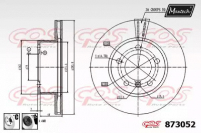 MAXTECH 8730526060 -  Тормозной диск