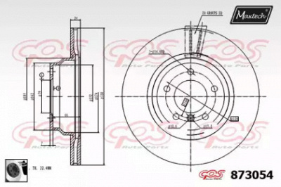 MAXTECH 8730540060 -  Тормозной диск