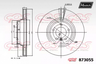 MAXTECH 8730550000 -  Тормозной диск