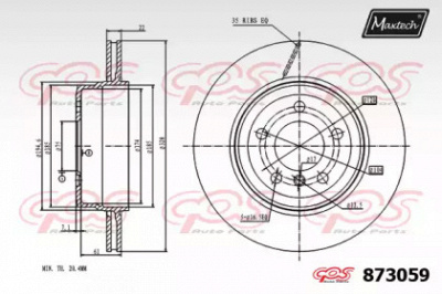 MAXTECH 8730590000 -  Тормозной диск