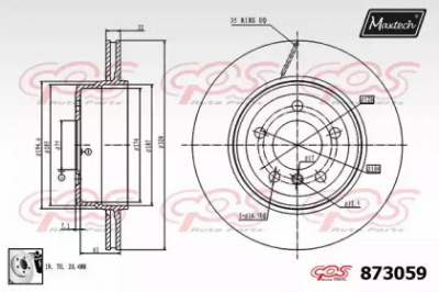 MAXTECH 8730590080 -  Тормозной диск