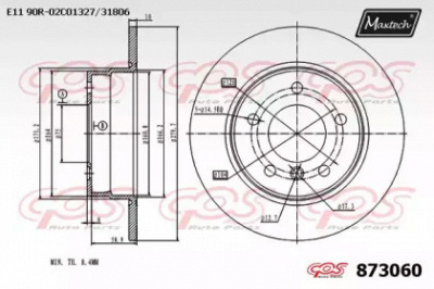 MAXTECH 8730600000 -  Тормозной диск