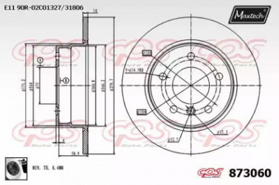 MAXTECH 8730600060 -  Тормозной диск