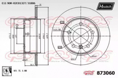 MAXTECH 8730600080 -  Тормозной диск