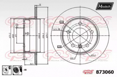 MAXTECH 8730606060 -  Тормозной диск