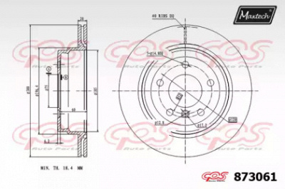 MAXTECH 8730610000 -  Тормозной диск