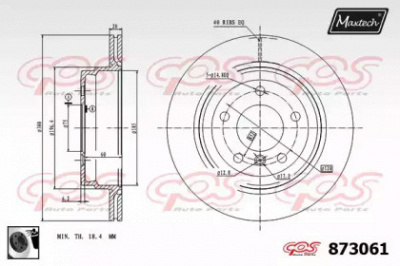 MAXTECH 8730610060 -  Тормозной диск