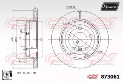 MAXTECH 8730610080 -  Тормозной диск