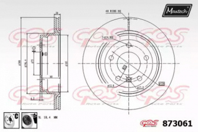 MAXTECH 8730616060 -  Тормозной диск