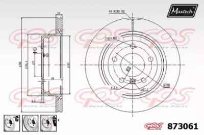 MAXTECH 8730616880 -  Тормозной диск