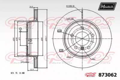 MAXTECH 8730620000 -  Тормозной диск
