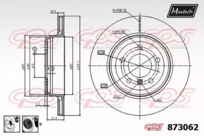 MAXTECH 8730626060 -  Тормозной диск