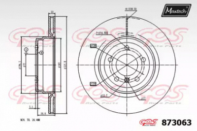 MAXTECH 8730630000 -  Тормозной диск