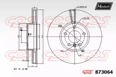 MAXTECH 8730640000 -  Тормозной диск