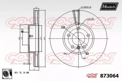 MAXTECH 8730640060 -  Тормозной диск
