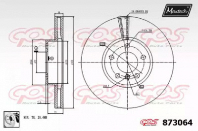 MAXTECH 8730640080 -  Тормозной диск