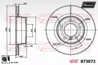 MAXTECH 8730720060 -  Тормозной диск