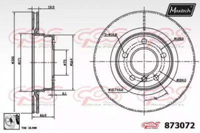 MAXTECH 8730720080 -  Тормозной диск