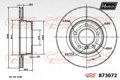 MAXTECH 8730726060 -  Тормозной диск
