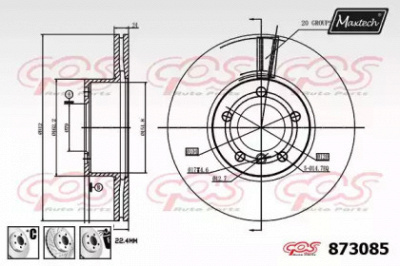 MAXTECH 8730856880 -  Тормозной диск