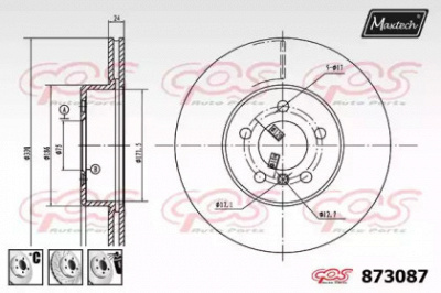 MAXTECH 8730876880 -  Тормозной диск