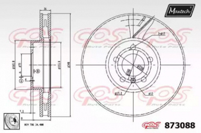 MAXTECH 8730880200 -  Тормозной диск