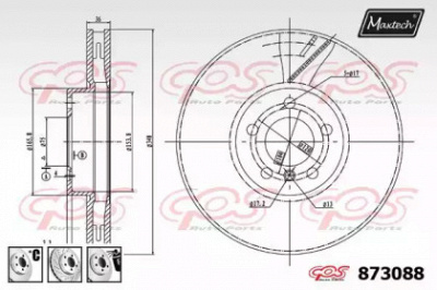 MAXTECH 8730886880 -  Тормозной диск
