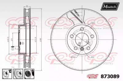 MAXTECH 8730896360 -  Тормозной диск