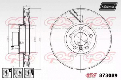 MAXTECH 8730896980 -  Тормозной диск