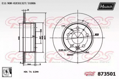 MAXTECH 8735010080 -  Тормозной диск