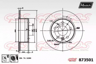MAXTECH 8735016060 -  Тормозной диск