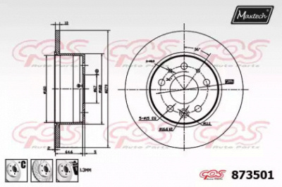 MAXTECH 8735016980 -  Тормозной диск