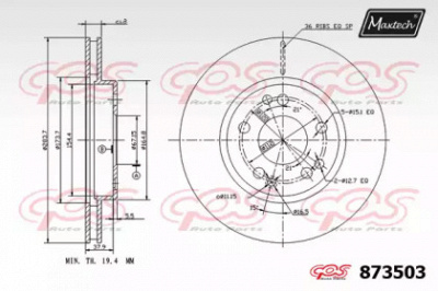 MAXTECH 8735030000 -  Тормозной диск