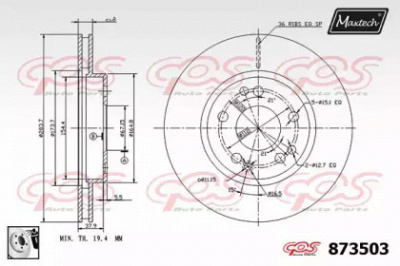 MAXTECH 8735030080 -  Тормозной диск