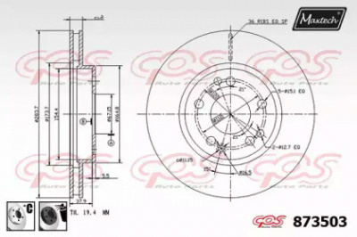 MAXTECH 8735036060 -  Тормозной диск