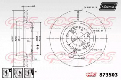 MAXTECH 8735036880 -  Тормозной диск