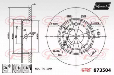 MAXTECH 8735046880 -  Тормозной диск