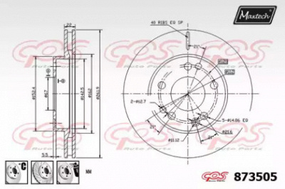 MAXTECH 8735056880 -  Тормозной диск