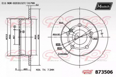MAXTECH 8735060000 -  Тормозной диск