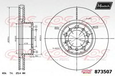 MAXTECH 8735076060 -  Тормозной диск