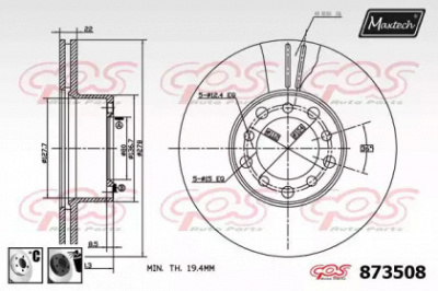 MAXTECH 8735086060 -  Тормозной диск
