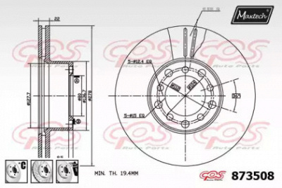 MAXTECH 8735086980 -  Тормозной диск