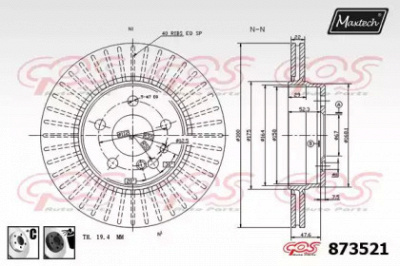 MAXTECH 8735216060 -  Тормозной диск