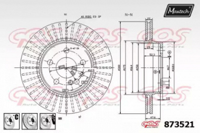 MAXTECH 8735216880 -  Тормозной диск