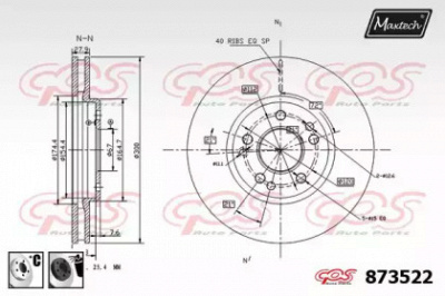 MAXTECH 8735226060 -  Тормозной диск