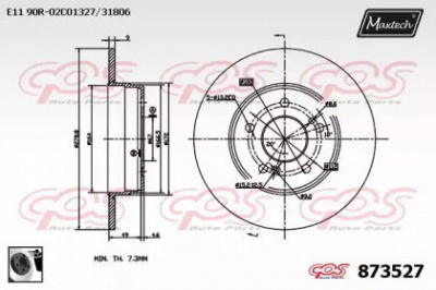 MAXTECH 8735270060 -  Тормозной диск