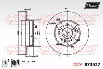 MAXTECH 8735276060 -  Тормозной диск