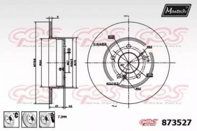 MAXTECH 8735276880 -  Тормозной диск